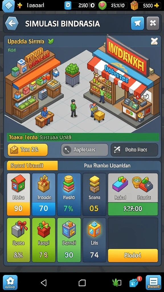 rsnvip6 - Tangkapan layar dari level awal yang penuh warna.